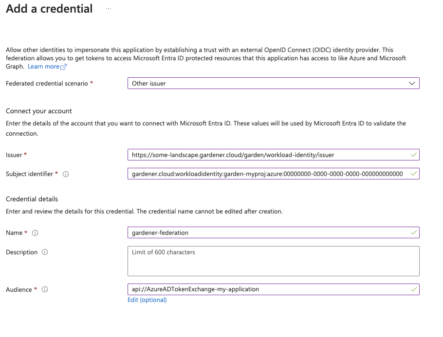 Federated Credential